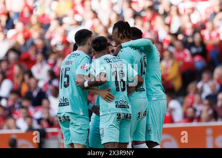 Horta feierte nach dem Tor während des Liga-Portugal-Spiels zwischen SL Benfica und SC Braga im Estadio da Luz, Lissabon, Portugal. (Maciej Rogowski) Stockfoto