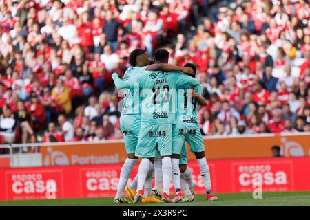 Horta feierte nach dem Tor während des Liga-Portugal-Spiels zwischen SL Benfica und SC Braga im Estadio da Luz, Lissabon, Portugal. (Maciej Rogowski) Stockfoto