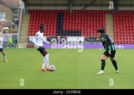 Jessica Naz & Lee Geum-Min 28/04/2024 Tottenham Hotspur Women FC gegen Brighton & Hove Women FC, WSL Stockfoto