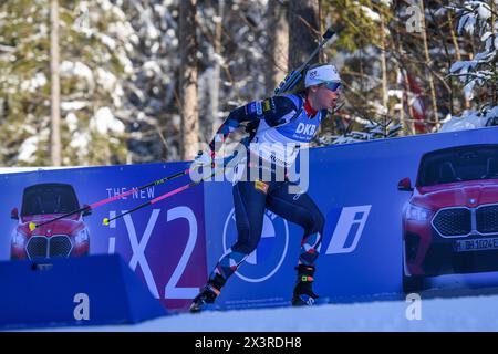 Ruhpolding, Deutschland. Januar 2024. RUHPOLDING, DEUTSCHLAND - 14. JANUAR: Ingrid Landmark Tandrevold aus Norwegen tritt am 14. Januar 2024 beim BMW IBU World Cup Biathlon Ruhpolding in Ruhpolding an.240114 SEPA 24 040 - 20240114 PD30234 Credit: APA-PictureDesk/Alamy Live News Stockfoto