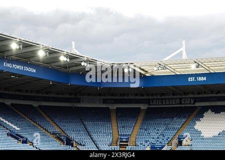 Leicester, Großbritannien. April 2024. Leicester, England, 28. April 2024: Allgemeiner Blick in das Stadion während des Spiels der Barclays FA Womens Super League zwischen Leicester City und Manchester United im King Power Stadium in Leicester, England (Natalie Mincher/SPP) Credit: SPP Sport Press Photo. /Alamy Live News Stockfoto