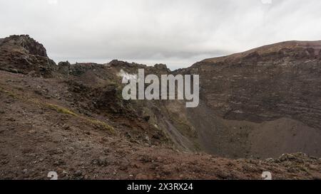 Landschaft auf dem Krater des ruhenden Vesuv-Vulkans, Neapel, Kampanien, Italien Stockfoto