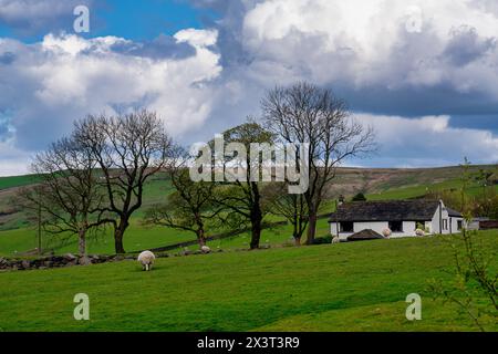 Panoramablick auf die Landschaft von Edenfield im Großraum Manchester. Stockfoto