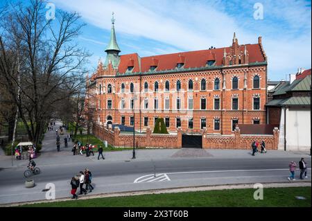 Krakau, Polen, 23. März 2024 - Bau des höheren theologischen Seminars der Erzdiözese Krakau Stockfoto