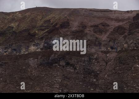 Landschaft auf dem Krater des ruhenden Vesuv-Vulkans, Neapel, Kampanien, Italien Stockfoto