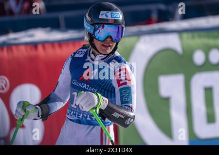 Zauchensee, Salzburg. Januar 2024. ZAUCHENSEE, SALZBURG - 12. JANUAR: Vickhoff Kajsa Lie of Norway beim Audi FIS Ski World Cup Frauen Super-G (St. Moritz) Zauchensee am 12. Januar 2024 in Zauchensee, Salzburg.240112 SEPA 12 006 - 20240112 PD23044 Credit: APA-PictureDesk/Alamy Live News Stockfoto