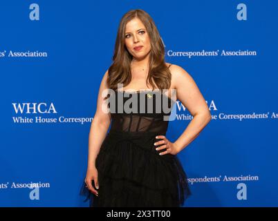 Washington, D.C. April 2024.             Ankunft für das 2024 White House Correspondents Association Dinner im Washington Hilton Hotel am Samstag, 27. April 2024 in Washington, DC. Quelle: Ron Sachs/CNP/dpa/Alamy Live News Stockfoto