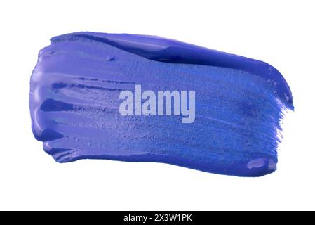 Pinselkontur isoliert auf weißem Hintergrund. Acrylfarbe Stockfoto