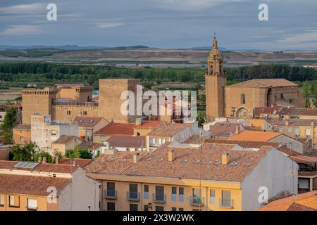 castillo de Aguas Mansas, construido durante los siglos XIII y XIV, Agoncillo, La Rioja , Spanien, Europa Stockfoto