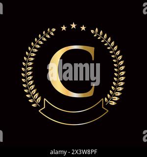 Initial Letter C Logo Konzept für Bildung, Universität und Akademie Symbol Stock Vektor