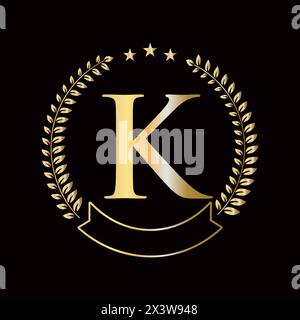 Anfangsbuchstabe K Logo Konzept für Bildung, Universität und Akademie Symbol Stock Vektor