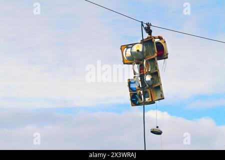 USA, Porto Rico, Straßenproblem Stockfoto