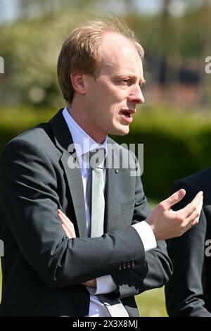 Brügge, Belgien. April 2024. CEO Alexander Vantyghem von Cercle Brugge, ein Bild während einer Pressekonferenz von Cercle Brugge, um Pläne für den Bau eines neuen hochmodernen Trainingszentrums und -Komplexes am 29. April 2024 in Brügge, Belgien, bekannt zu geben. (Foto: David Catry/Isosport) Credit: Sportpix/Alamy Live News Stockfoto