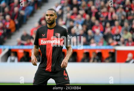 BayArena Leverkusen Deutschland, 27.4,2024, Fußball: Bundesligasaison 2023/24 Spieltag 31, Bayer 04 Leverkusen (B04) vs VfB Stuttgart (VFB) — Jonathan Tah (B04) Stockfoto