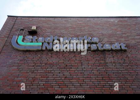 Norderstedt, Deutschland. April 2024. Ansicht des Logos der Stadtwerke Norderstedt. Quelle: Marcus Brandt/dpa/Alamy Live News Stockfoto