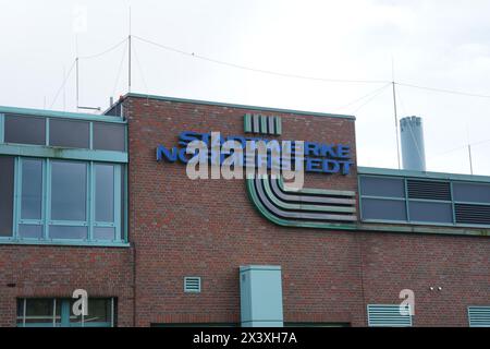 Norderstedt, Deutschland. April 2024. Ansicht des Logos der Stadtwerke Norderstedt. Quelle: Marcus Brandt/dpa/Alamy Live News Stockfoto