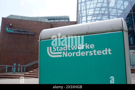 Norderstedt, Deutschland. April 2024. Ansicht des Logos der Stadtwerke Norderstedt. Quelle: Marcus Brandt/dpa/Alamy Live News Stockfoto