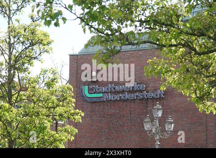 Norderstedt, Deutschland. April 2024. Ansicht des Logos der Stadtwerke Norderstedt. Quelle: Marcus Brandt/dpa/Alamy Live News Stockfoto