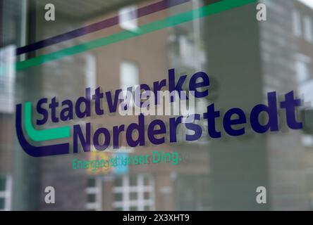 Norderstedt, Deutschland. April 2024. Ansicht des Logos der Stadtwerke Norderstedt. Quelle: Marcus Brandt/dpa/Alamy Live News Stockfoto