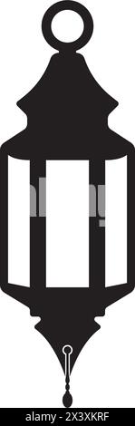 Fanoos Laterne Hintergrund islam Logo einfache Vektor Icon Illustration Design Stock Vektor