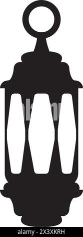 Fanoos Laterne Hintergrund islam Logo einfache Vektor Icon Illustration Design Stock Vektor
