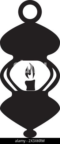 Fanoos Laterne Hintergrund islam Logo einfache Vektor Icon Illustration Design Stock Vektor