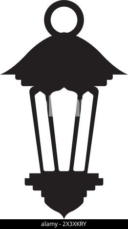 Fanoos Laterne Hintergrund islam Logo einfache Vektor Icon Illustration Design Stock Vektor
