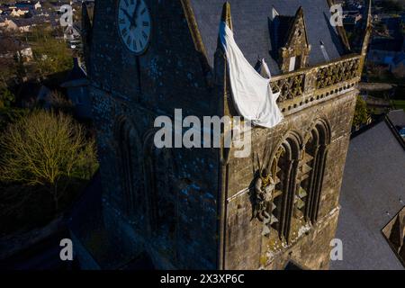Frankreich, Calvados (14), Basse Normandie, eglise de Sainte-Mere-eglise Stockfoto