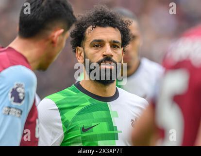 27. April 2024 - West Ham United gegen Liverpool - Premier League - London Stadium. Liverpool's Mo Salah in Aktion. Bild : Mark Pain / Alamy Live News Stockfoto