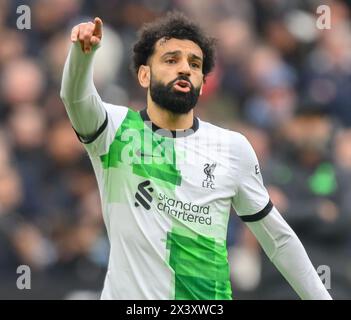 27. April 2024 - West Ham United gegen Liverpool - Premier League - London Stadium. Liverpool's Mo Salah in Aktion. Bild : Mark Pain / Alamy Live News Stockfoto