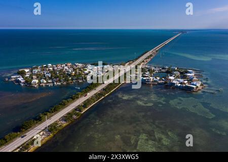 USA, Florida, Keys. Conch Keys.. Overseas Highway Stockfoto