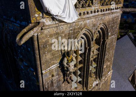 Frankreich, Calvados (14), Basse Normandie, eglise de Sainte-Mere-eglise Stockfoto