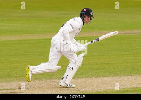 Bristol, Großbritannien, 29. April 2024. Cameron Bancroft in Gloucestershire spielte beim Spiel der Vitality County Championship Division 2 zwischen Gloucestershire und Middlesex. Quelle: Robbie Stephenson/Gloucestershire Cricket/Alamy Live News Stockfoto