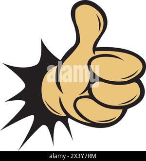 Wie das Daumensymbol-Logo, Vektorgrafik Stock Vektor