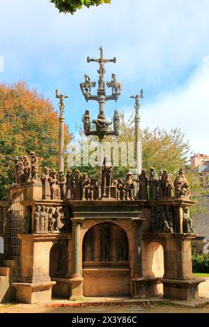 Frankreich, Bretagne, Département Finistere (29), Halbinsel Plougastel, Calvary Plougastel Stockfoto