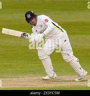 Bristol, Großbritannien, 29. April 2024. Cameron Bancroft in Gloucestershire spielte beim Spiel der Vitality County Championship Division 2 zwischen Gloucestershire und Middlesex. Quelle: Robbie Stephenson/Gloucestershire Cricket/Alamy Live News Stockfoto