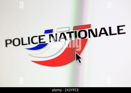 Website des Innenministeriums. Nationale Polizei Stockfoto