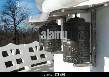 Peace Stupa in Zalaszántó, Bezirk Keszthely, Kreis Zala, Region Westtransdanubien, Ungarn Stockfoto