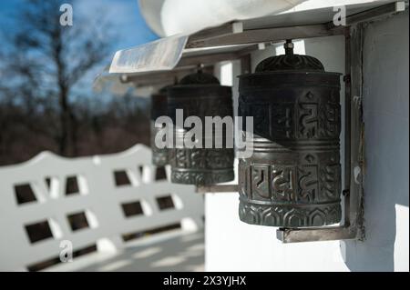 Peace Stupa in Zalaszántó, Bezirk Keszthely, Kreis Zala, Region Westtransdanubien, Ungarn Stockfoto