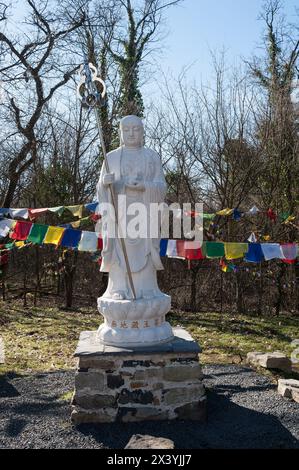 Peace Stupa in Zalaszántó, Bezirk Keszthely, Kreis Zala, Region Westtransdanubien, Ungarn Stockfoto