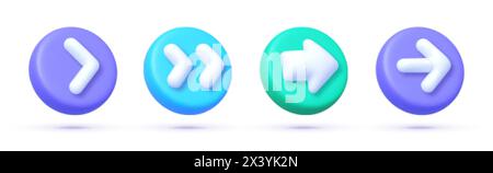 3D-Konstruktionsvorlage mit Pfeilen für Konzeptdesign. Webdesign. 3D-Vektordarstellung Stock Vektor