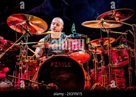 Italien 17. August 2023 Eloy Casagrande Lopes - Ex Sepultura und neuer Slipknot Schlagzeuger - live in Brescia © Andrea Ripamonti / Alamy Stockfoto