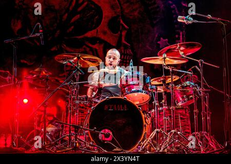 Italien 17. August 2023 Eloy Casagrande Lopes - Ex Sepultura und neuer Slipknot Schlagzeuger - live in Brescia © Andrea Ripamonti / Alamy Stockfoto