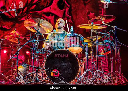 Italien 17. August 2023 Eloy Casagrande Lopes - Ex Sepultura und neuer Slipknot Schlagzeuger - live in Brescia © Andrea Ripamonti / Alamy Stockfoto