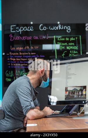 Coworking und fablab Stockfoto