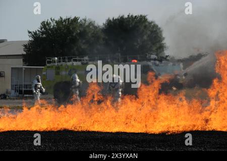 DFW Airport Feuerwehr Ausbildung Stockfoto