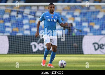 Neapel, Italien. April 2024. Juan Jesus vom SSC Napoli während des Spiels der Serie A zwischen dem SSC Napoli und DEM AS Roma im Stadio Diego Armando Maradona Neapel Italien am 28. April 2024. Franco Romano/Alamy Live News Stockfoto