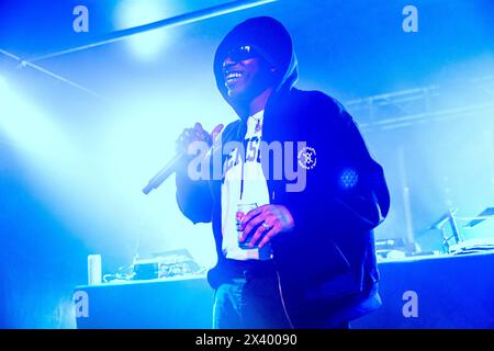 Mailand, Italien. März 2024. Der englische Rapper Lord Apex tritt am 26. März 2024 live im Circolo Magnolia in Mailand auf. Credit: NurPhoto SRL/Alamy Live News Stockfoto