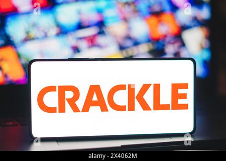 Brasilien. Dezember 2023. In dieser Abbildung wird das Crackle-Logo auf einem Smartphone-Bildschirm angezeigt. (Credit Image: © Rafael Henrique/SOPA Images via ZUMA Press Wire) NUR REDAKTIONELLE VERWENDUNG! Nicht für kommerzielle ZWECKE! Stockfoto