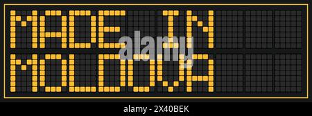 Hergestellt in Moldawien Grafik und Label. Element der Wirkung für die Verwendung, die Sie daraus machen möchten. Stock Vektor